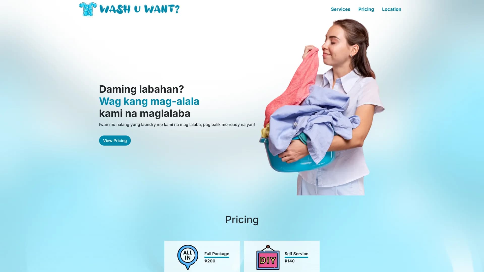 Wash U Want - Laundry service in Novaliches, Quezon City